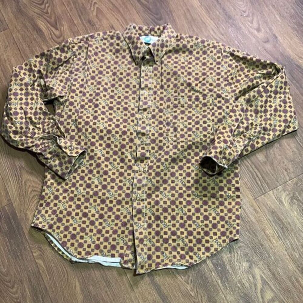 Vintage world island‎ mallard button down shirt long sleeve duck mens VTG